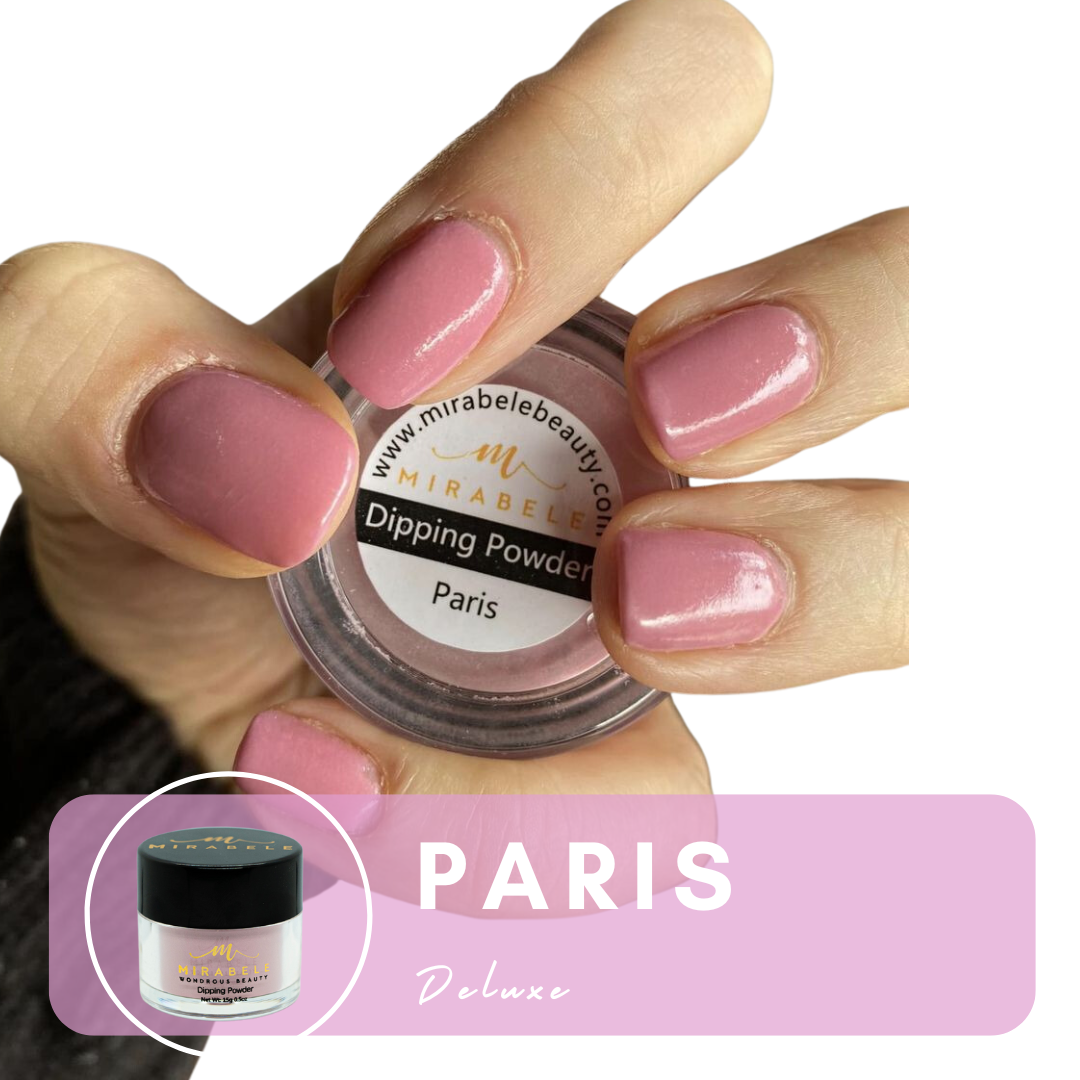 Paris Dusty Pink Shimmer Dip Powder Mirabele Beauty
